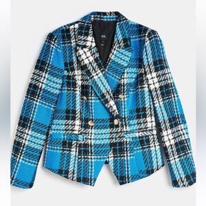 NWT River Island Vibrant Blue Checkered Blazer